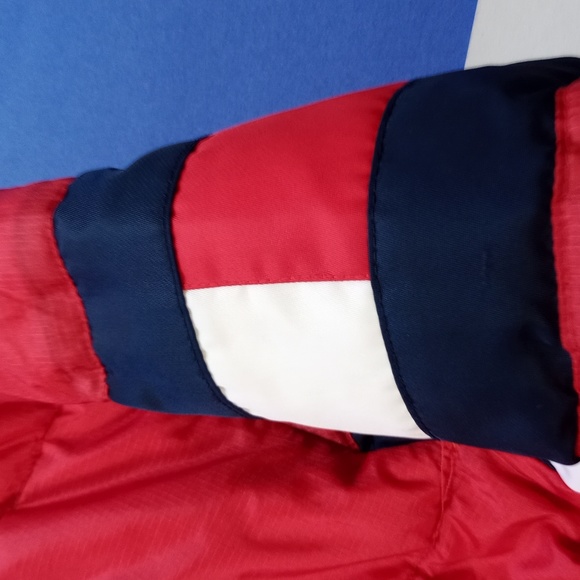 Vintage 90s Tommy Hilfiger Goose Down Puffer Jacket RED - Picture 6 of 14